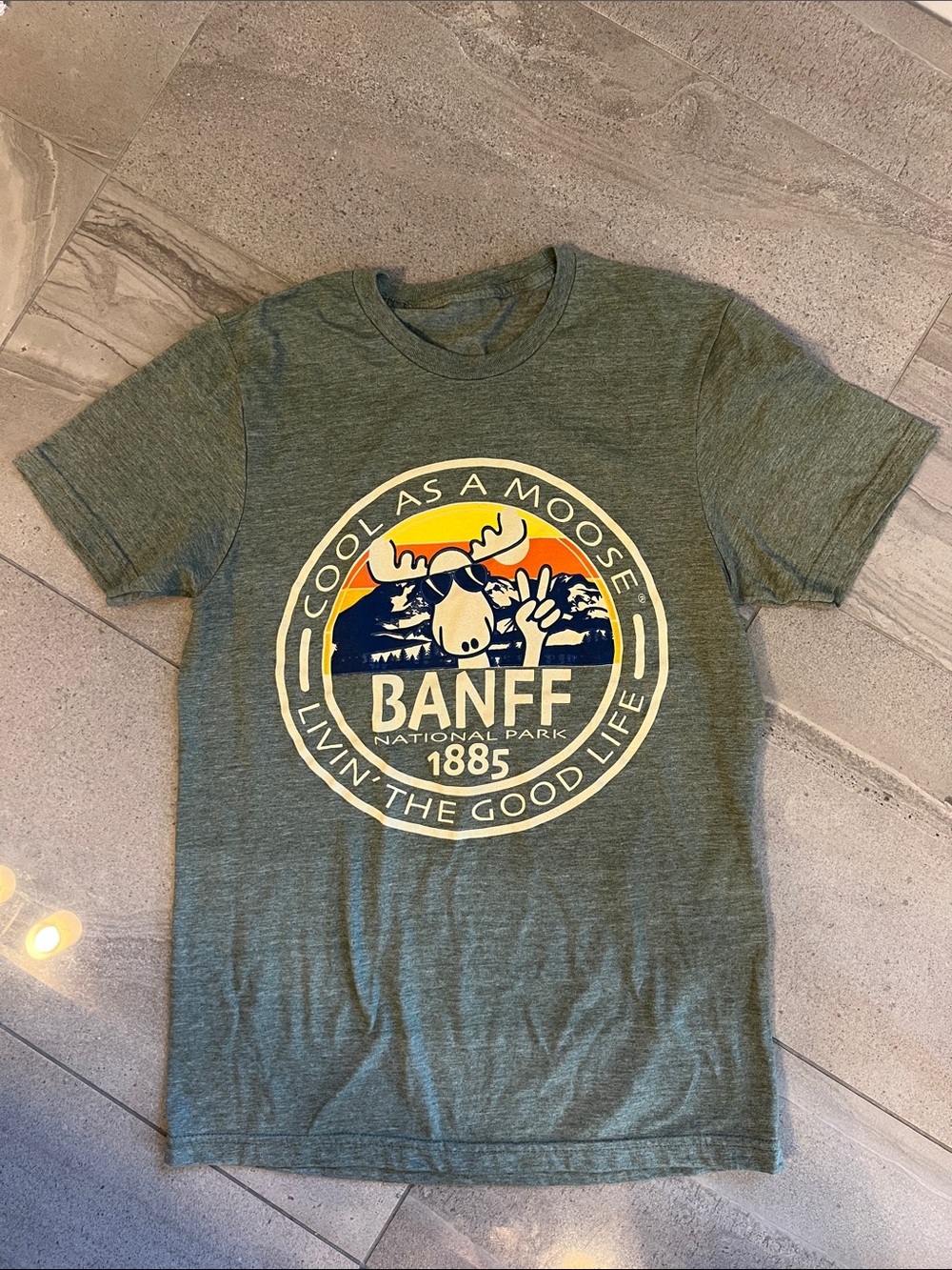Banff Green Graphic Tee - "Cool As A Moose"